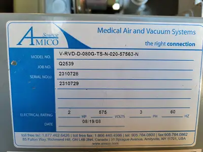 USED 2008 AMICO V-RVD-D-080G-TS-N-020-57563-N