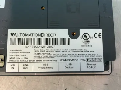 Used AUTOMATION DIRECT EA7T6CL+12110B027 Automation Control (HMI) Ohio US | HGR 24 #1455340