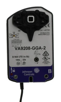 Johnson Controls VA9208-GGA-2 Spring Return Valve Actuator, w/ Plenum Cable [New]