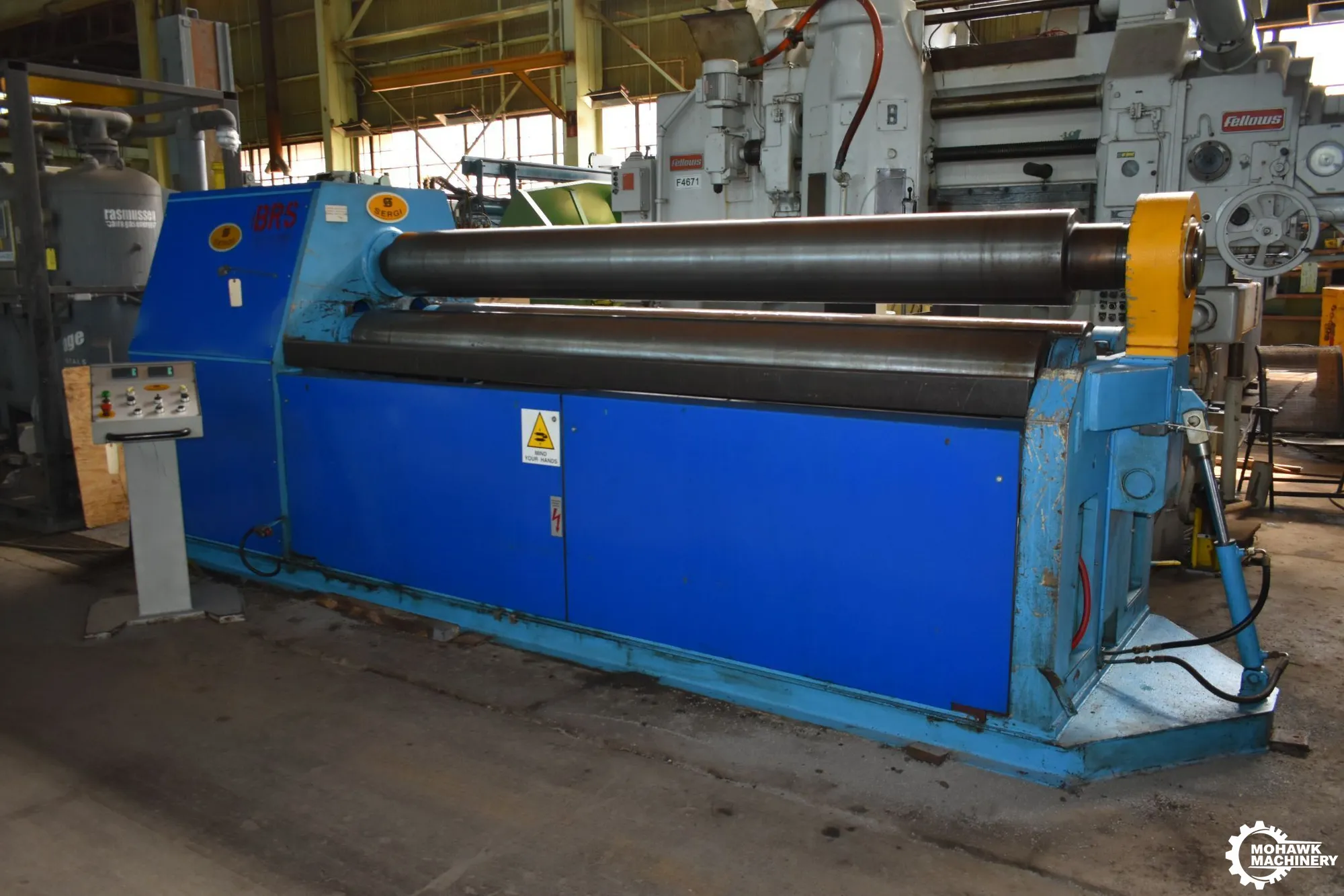 10' x 1/2" SERGI "C.I. 3050X10/12" HYDRAULIC 3-ROLL DOUBLE PINCH PLATE BENDING ROLL