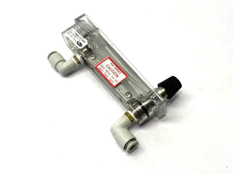 Used Dwyer Flowmeter, 2" Scale, 5-50LPM Air, 100PSI, 130° F Air Velocity and Flow Michigan US | Maverick Industrial Sales #1392354