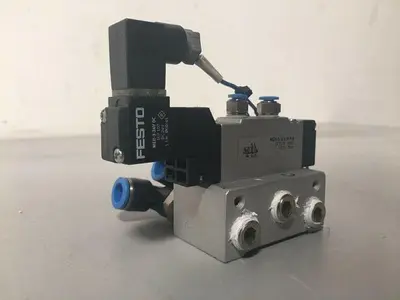 USED FESTO MEH-3/24VDC / MEH-5/2-1/8-P-B SOLENOID VALVE