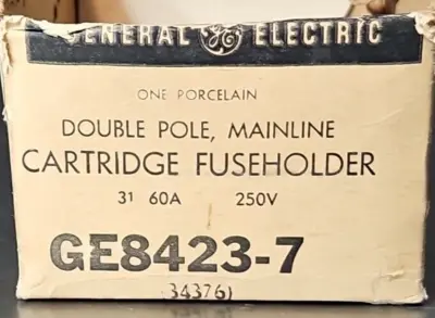General Eletric 8423-7 Catridge Fuseholder double pole mainline. Loc4A4