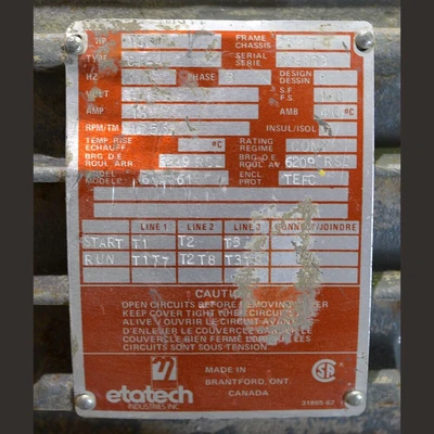 ETA-TECH 15 HP Motor