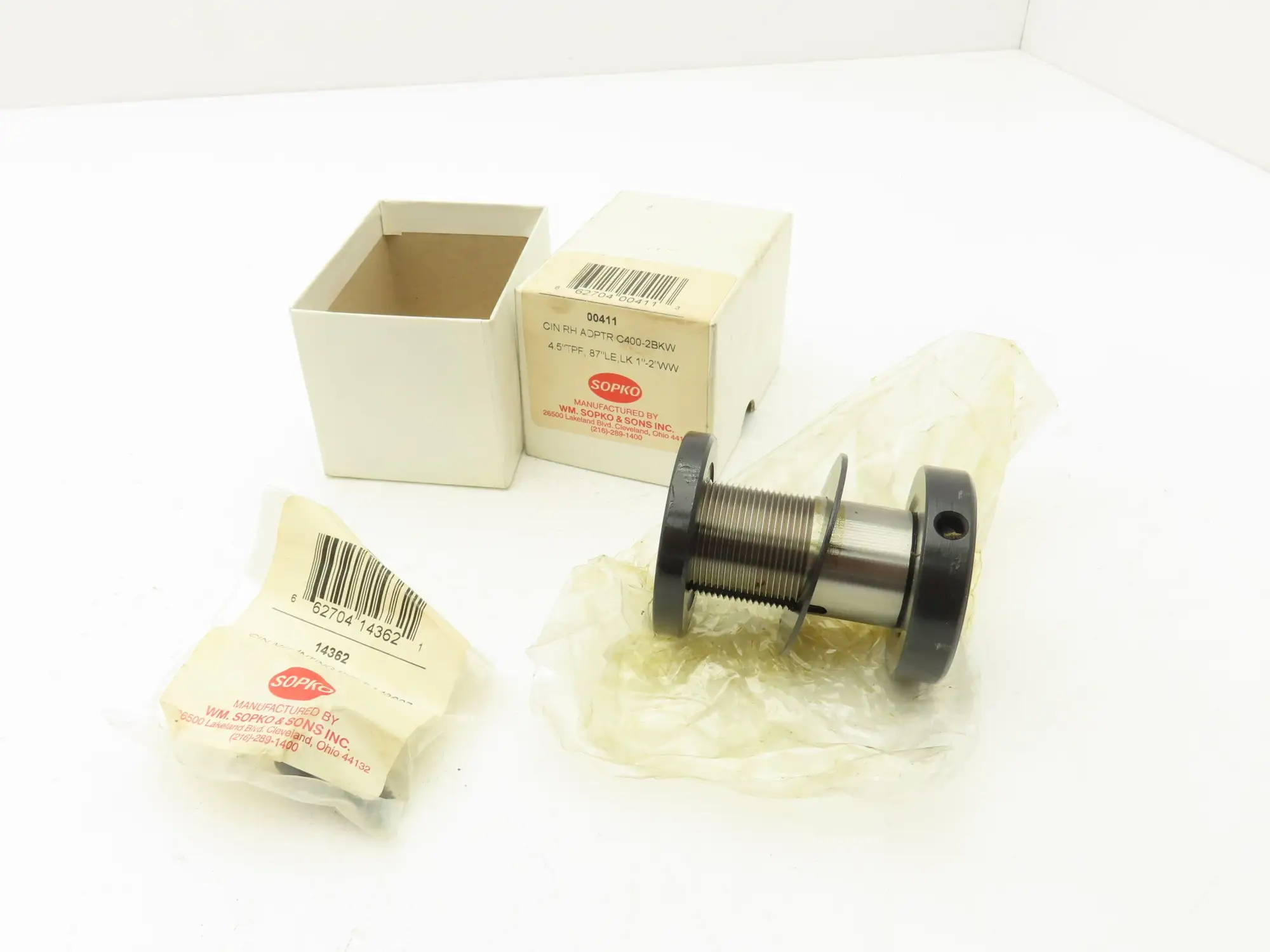 Sopko C400-2BKW Cincinnati RH Adapter For 1.250" ID Wheels .87" Large End Taper