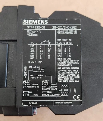 USED Siemens 3TF4222-0B