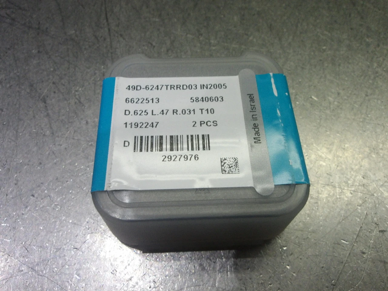 Ingersoll T10 5/8" 8 Flute Carbide CR Endmill Head QTY2 49D-6247TRRD03 IN2005 (LOC2673D)