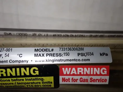 USED KING INSTRUMENT COMPANYBRAY CONTROLS 7331363062W