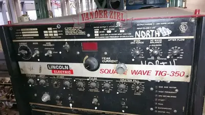 Lincoln Square Wave 300 AC/DC Tig Welder, new accessories: foot pedal, tig torch, water cooler, flow meter