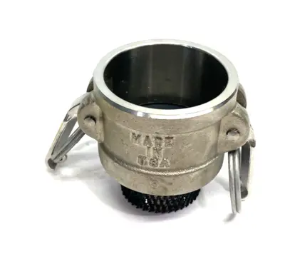 6795K132 | Stainless Steel Cam-and-Groove Hose Coupling 2-Lever 1-1/2 NPT Male - New
