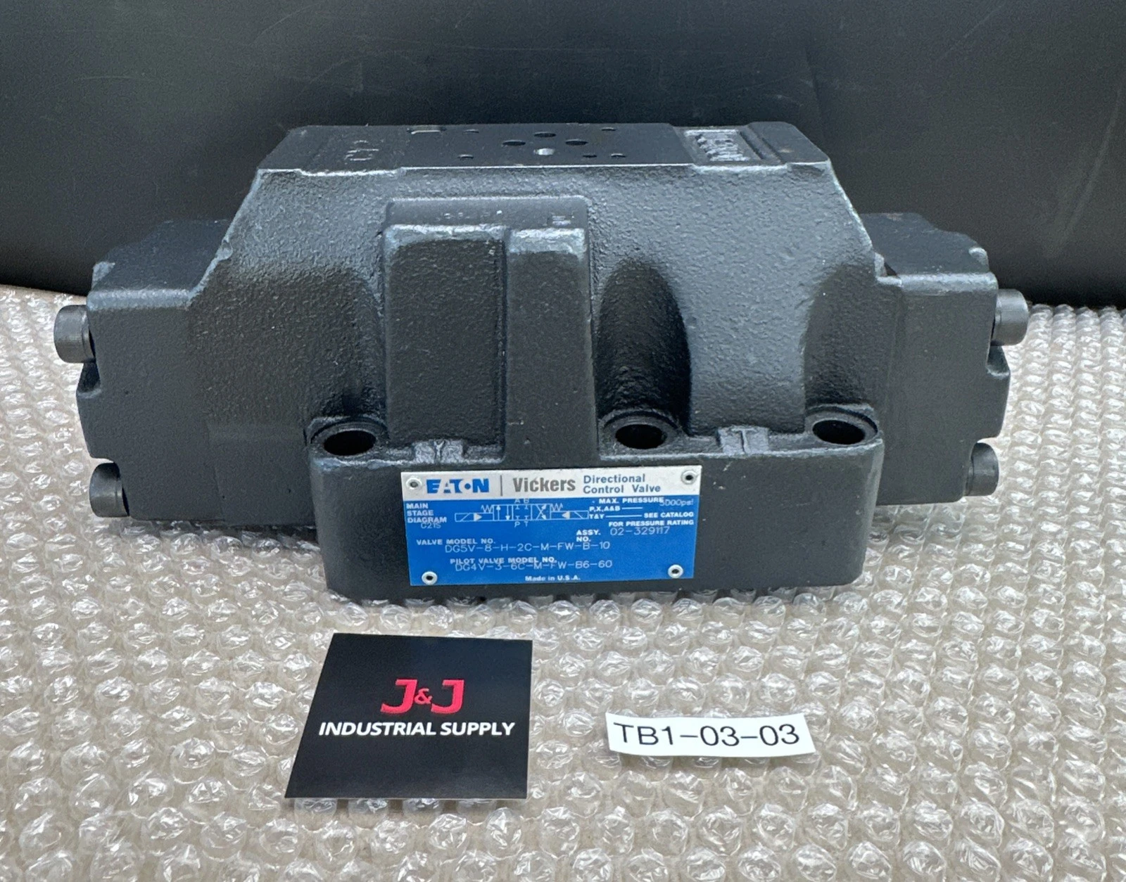 New | in-Stock Eaton DG5V-8-H-2C-M-FW-B-10 Valves/Fittings Indiana US | J&J Industrial Supply #1275470