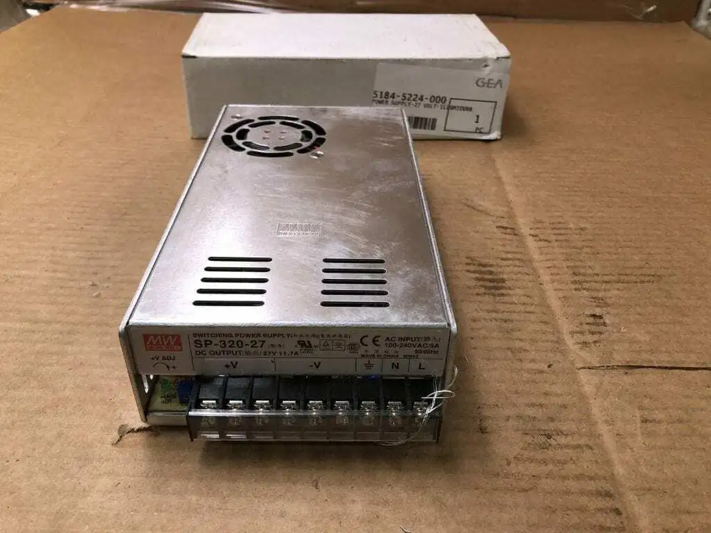 MW Mean Well SP-320-27 27V DC Switching Power Supply 11.7A / 100-240VAC 5A -NIB