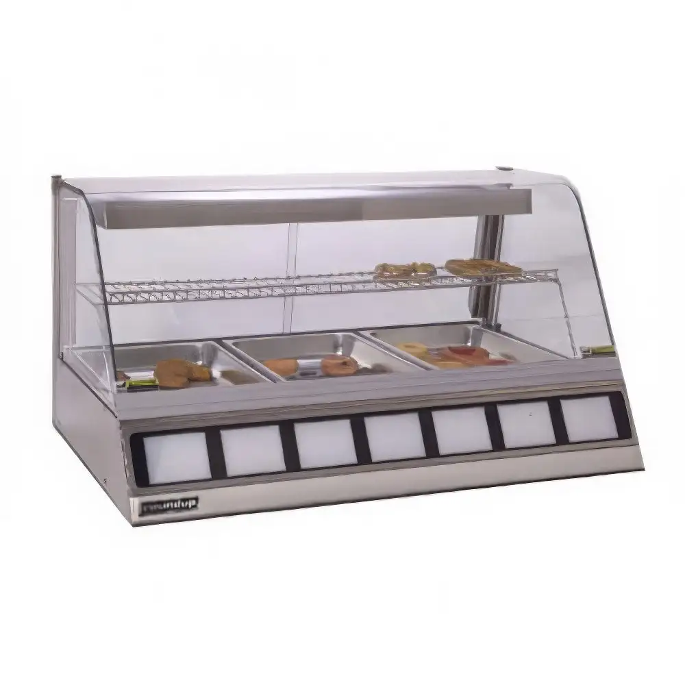 Antunes DCH-300 42 1/2" Full Service Countertop Heated Display Case - (2) Shelves, 120v