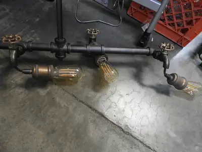Used Falcon Restaurant Supply Used Steampunk Industrial Water Pipe and Spigot 6 LED Ceiling Light Restaurant Front of House Furnishings Illinois US | Falcon Restaurant Supply #1376650