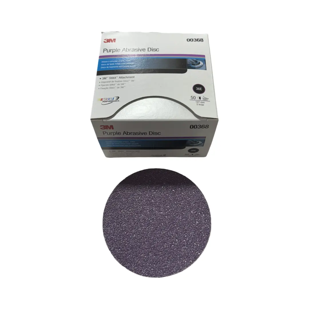 3M Stikit 5" Purple Abrasive Disc 50 Grit 36E 50 Discs