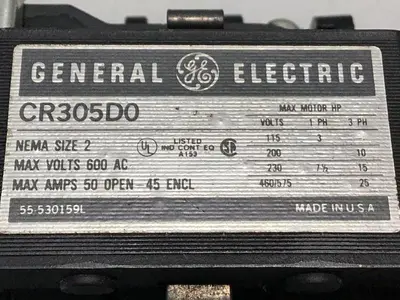 USED GENERAL ELECTRIC CR305D0