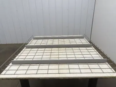 New Pallet Rack Wire Deck 44x46" Waterfall 3 Step Channel Racking 2500lb Mesh