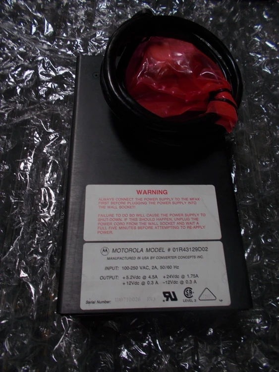 Used Motorola 01R43129D02 Power Supply Power Supplies Arizona US | ASSET CONVERSION SPECIALISTS, INC. #307613