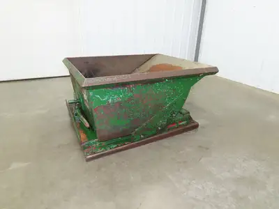Roura Self Dumping Hopper 1/3 Yard Forklift Steel Dumpster 40x48x24"