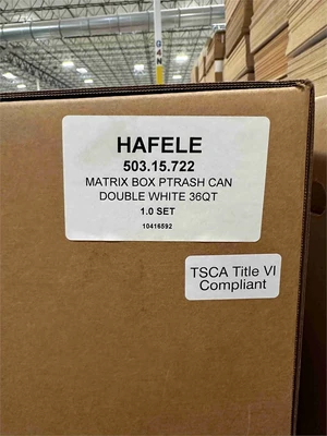 Used HAFELE 503.15.722 MATRIX BOX P TRASH CAN DOUBLE WHITE 36QT Bins Florida US | MachineryMax #1437895