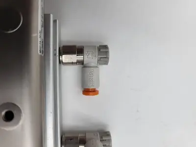 USED SMC SMC MXQ12A-30ZG CYLINDER WITH SLIDE TABLE & TWO AS1201F VALVES