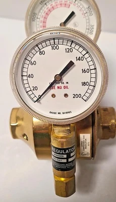 UL Airco 327L COMPRESSED Gas Regulator Nitrogen Brass PRESSURE 806 8427 555