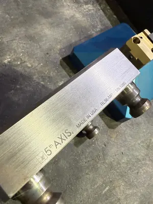 5th Axis Quick Change Fixture Plate With 5th Axis R96-DM25 Riser Plate With a 5th Axis DM25 Dovetail