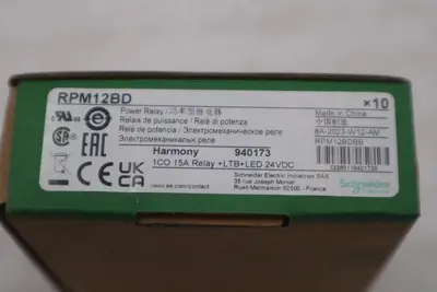 SCHNEIDER ELECTRIC RPM12BD BOX OF 10 UNITS NEW STOCK GF-363A