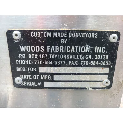 Used Woods Fabrication Stainless Steel Troughing Conveyor - 30"W X 40'