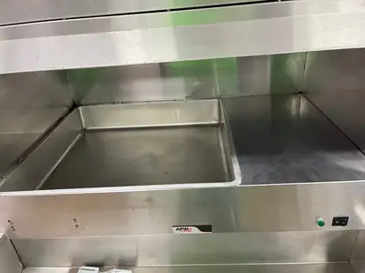 Used APW Wyott Standex APW Wyott CHFS-33H19 Stainless Steel Countertop Fry Warming/Dump Station 120V Countertop Display Warmers Illinois US | Falcon Restaurant Supply #1375702