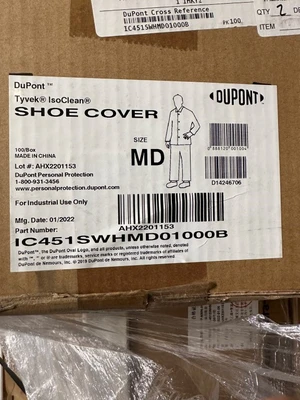 DUPONT AHX2201153 MEDIUM TYVEK ISOCLEAN SHOE