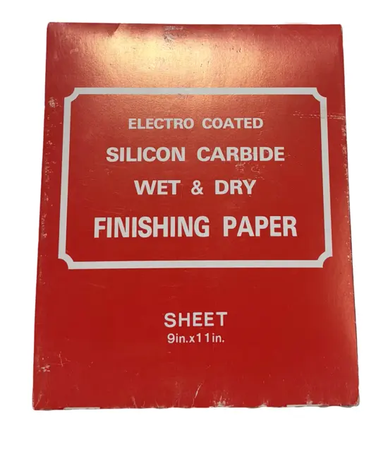 9" x 11" Sandpaper Sheets 280 Grit Silicon Carbide Wet & Dry 50 Pack