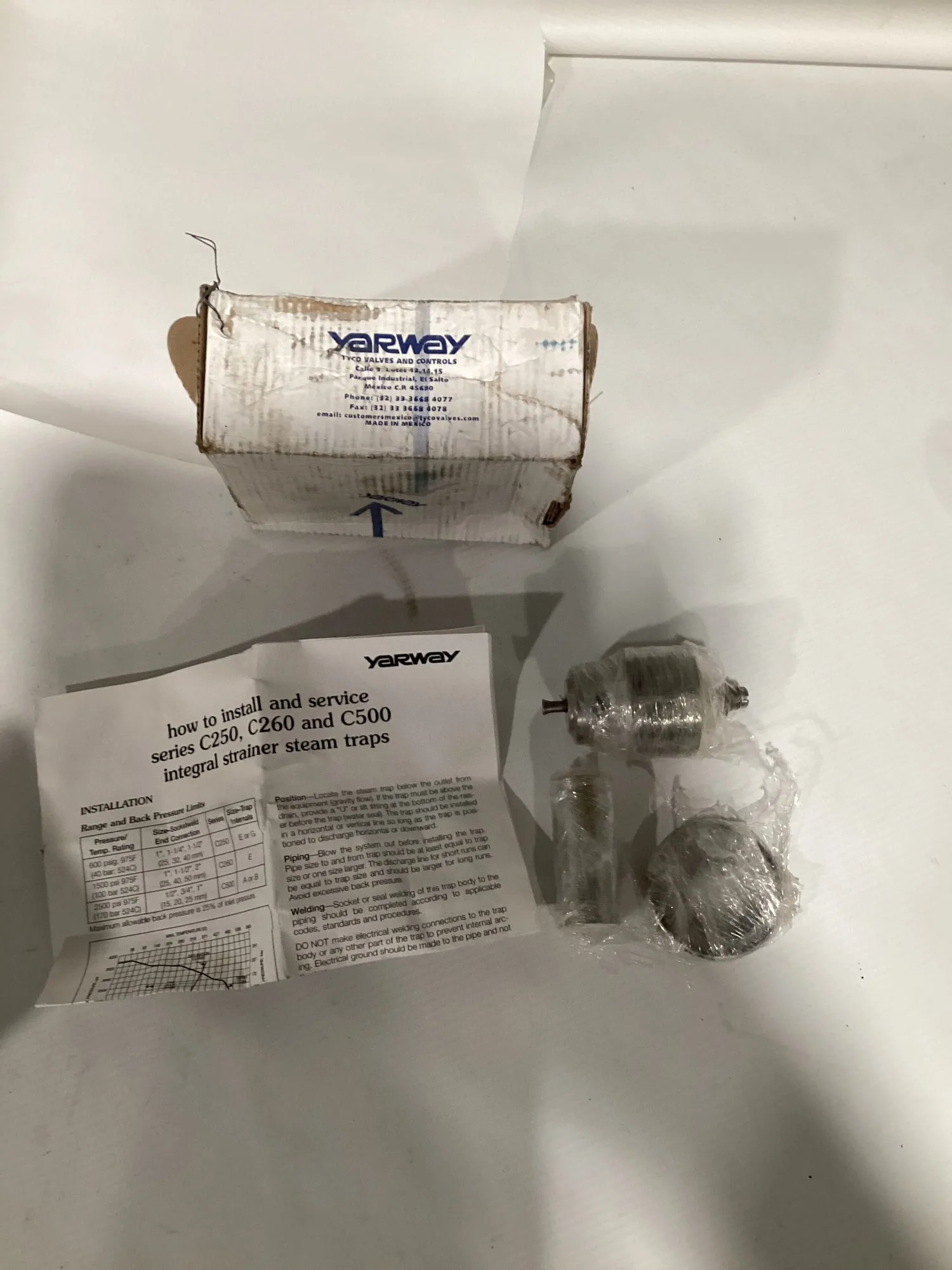 Tyco 963558-01 C-250E Integral Strainer Steam Trap Yarway