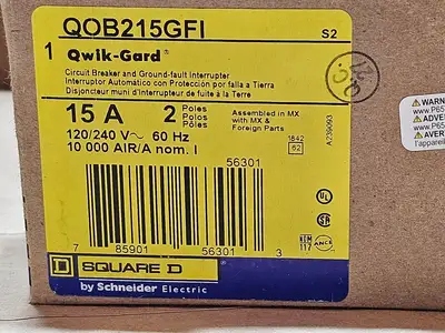 NEW SQUARE D QOB215GFI