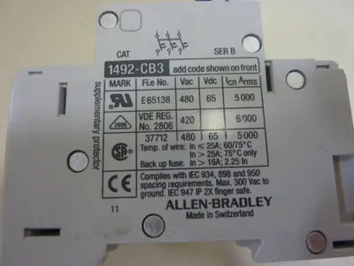 USED ALLEN BRADLEY 1492-CB3/H040 SER B