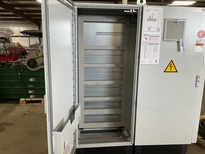 Rittal industrial 2-door electrical cabinet, approx 67-1/2”W x 20” x 78-3/4”T, used