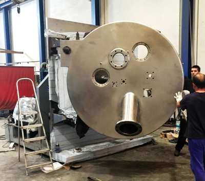 RINA 700F 1400 x 700mm peeler centrifuge, 316SS.