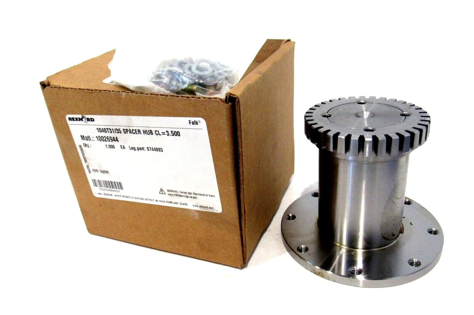 NEW REXNORD 0744093 1040T31/35 SPACER HUB CL=3.500