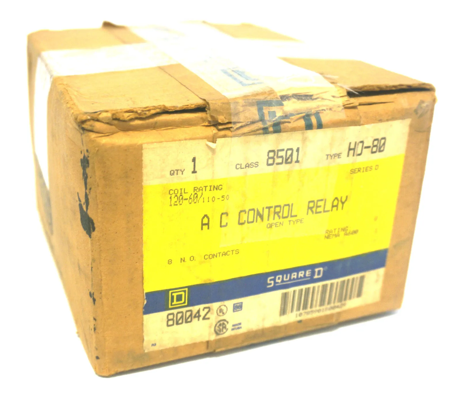 NEW SQUARE D 8501-HO-80 SER. D CONTROL RELAY 8501HO80