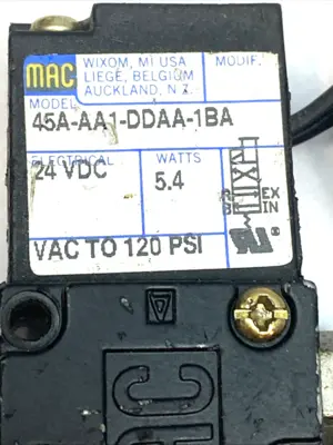 Used MAC Solenoid Valve 4-Way Double 24VDC NPTF 1/8 Solenoid Valves Michigan US | Maverick Industrial Sales #1402162