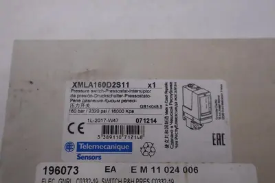 NEW TELEMECANIQUE XML A160D2S11 PRESSURE SWITCH XMLA160D2S11 STOCK G899A