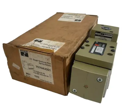 NEW ROSS 7076A3301 5/2 SINGLE SOLENOID PILOT 110V 50HZ
