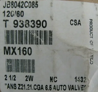 NEW ASCO JB8042C085 SOLENOID VALVE 2-1/2" 120V MX160