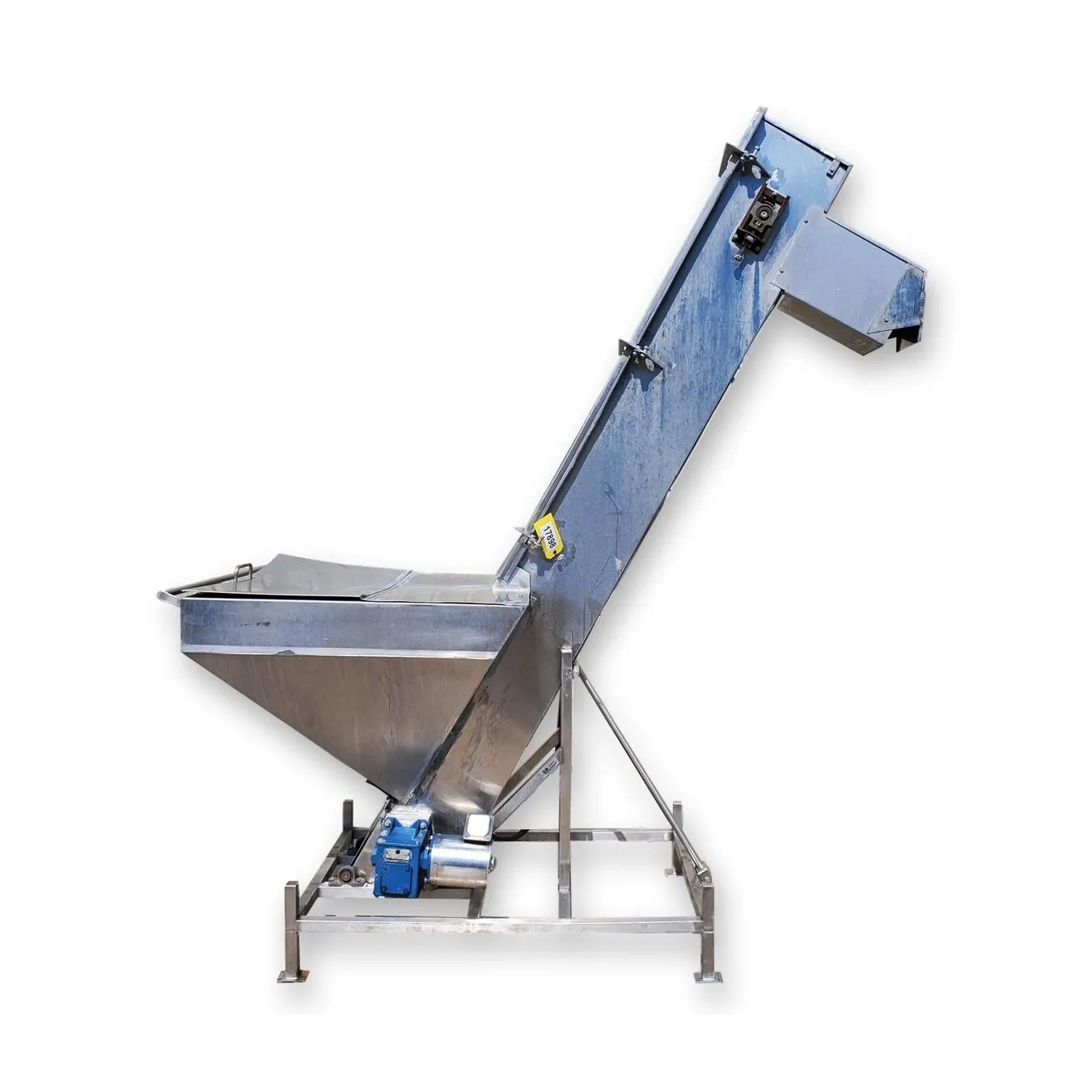 Used 10"W Inclined Cleated Belt Conveyor - Stainless Steel