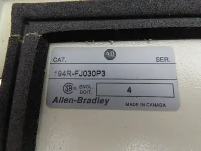 Allen Bradley 40788-309-75 Disconnect Switch Fused 3 Phase Electrical Enclosure