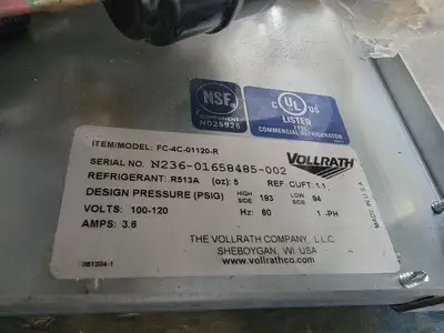USED VOLLRATH FC-4C-01120-R