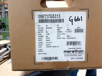 MARATHON MOTORS XE 56T17G313E 6M Industrial Electric Motor | Buy Per Pound (6)