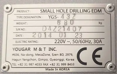 Yougar EDM Hole Burner