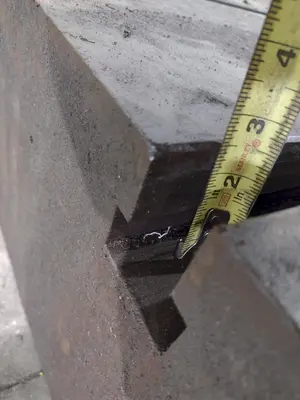 12' X 4' X 14" T-SLOTTED FLOOR PLATE: STOCK #23500