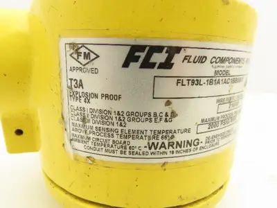 FCI Fluid Components FLT93L-1B1A1AC1BB0000 Flow Switch 115/220VAC 6A 1"NPT